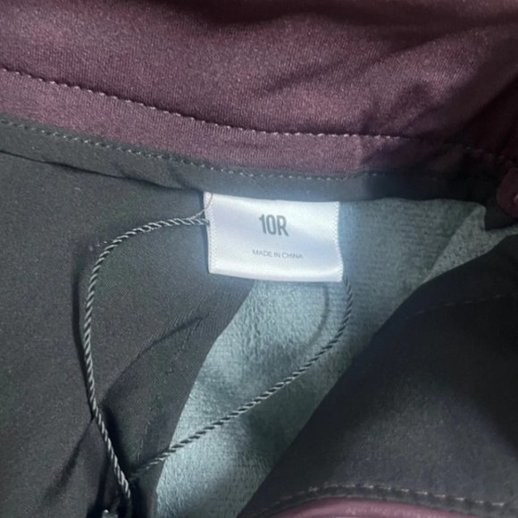 EXPRESS SUPER HIGH WAIST ANKLE FAUX LEATHER PLEATED DARK PURPLE PANTS $108 10 R - Picture 9 of 12